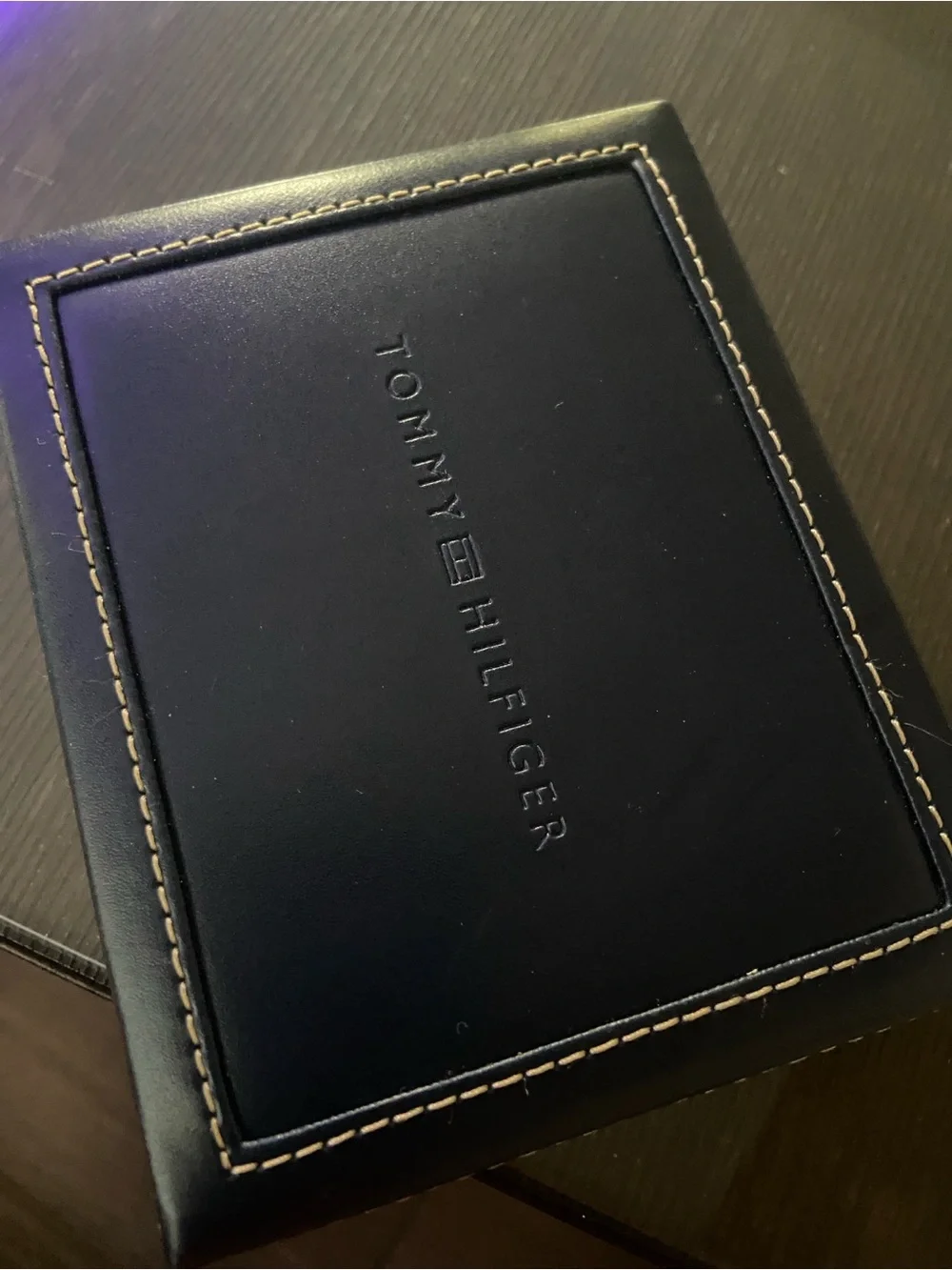 Tommy Hilfiger Brown Leather Double Billfold Wallet